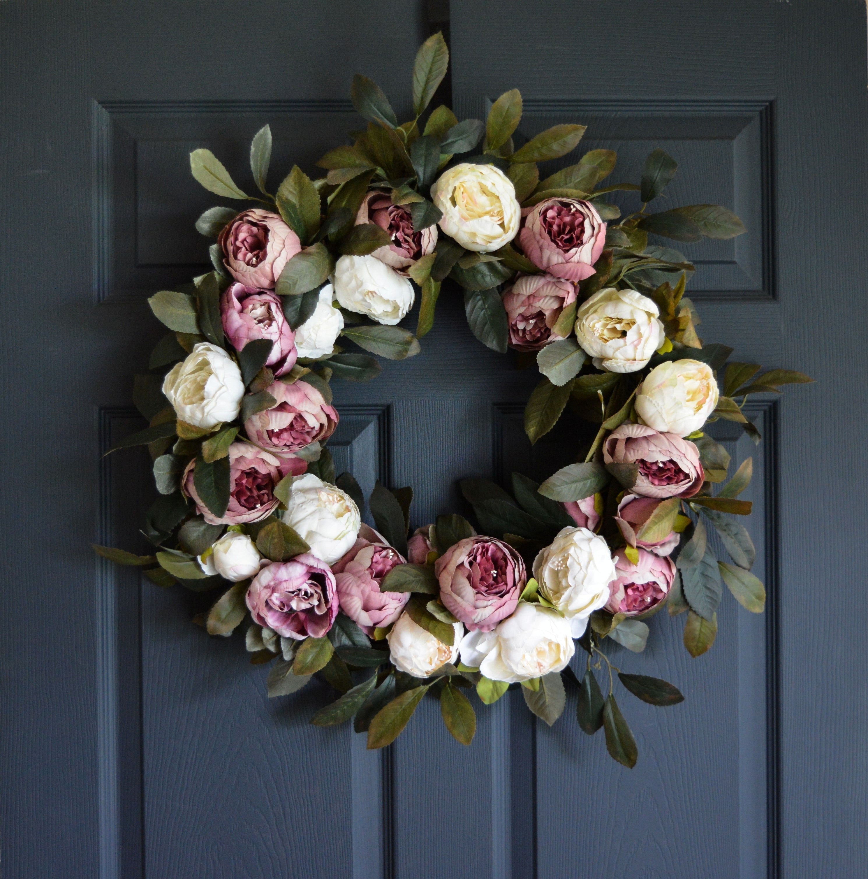 Wreath for front door year round, year round wreaths for front door, wreath  with Peony, Wreath with burl…