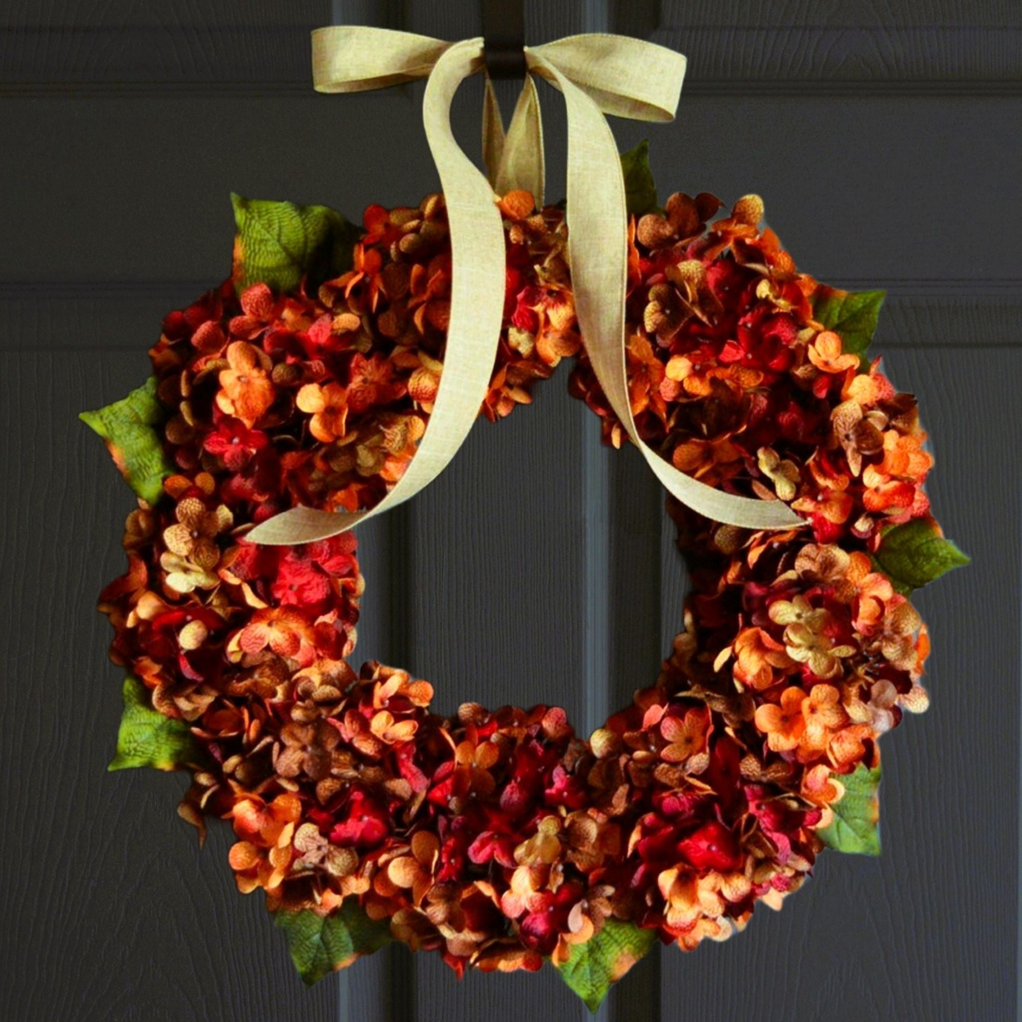 autumn hydrangea wreath