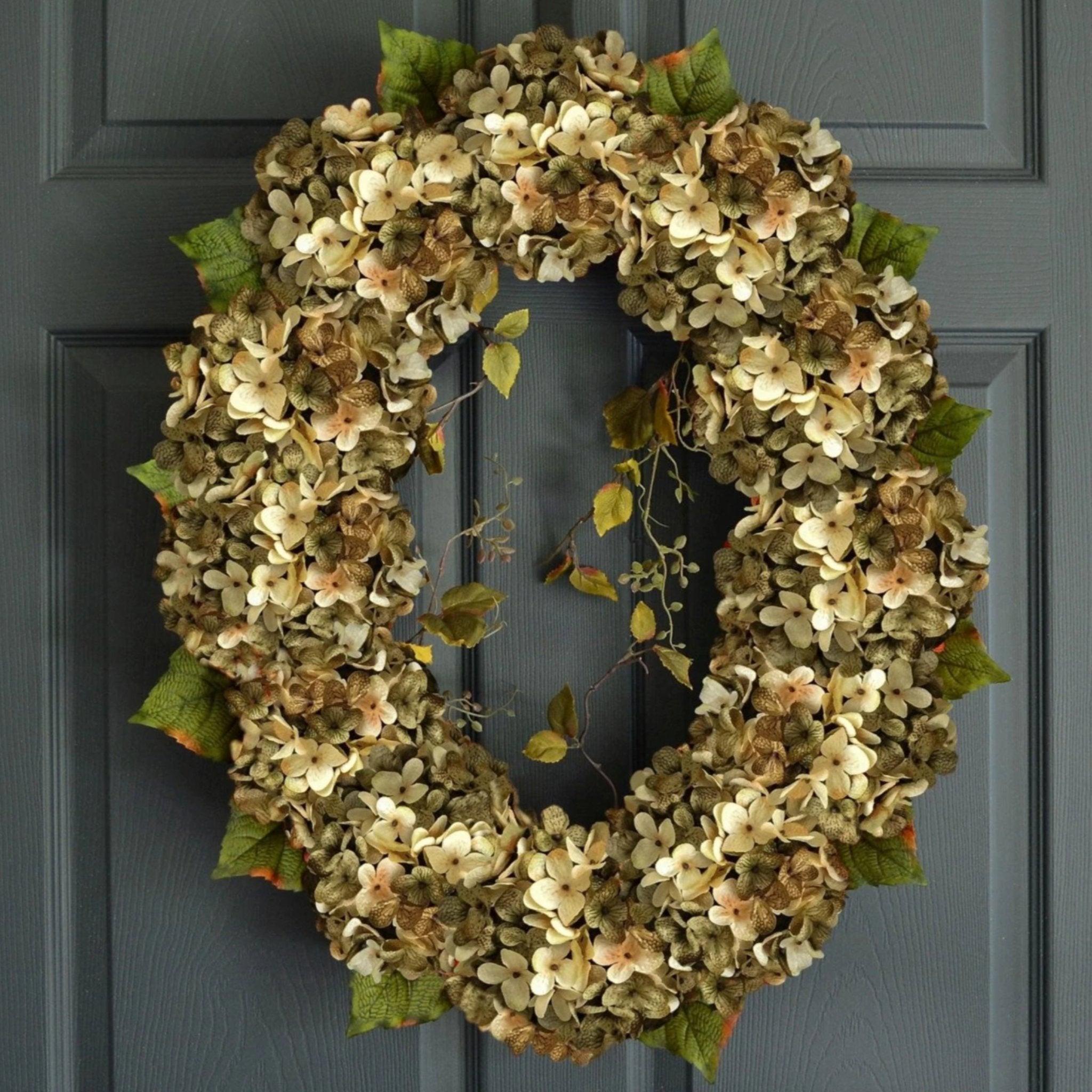 Oval Green Hydrangea Wreath