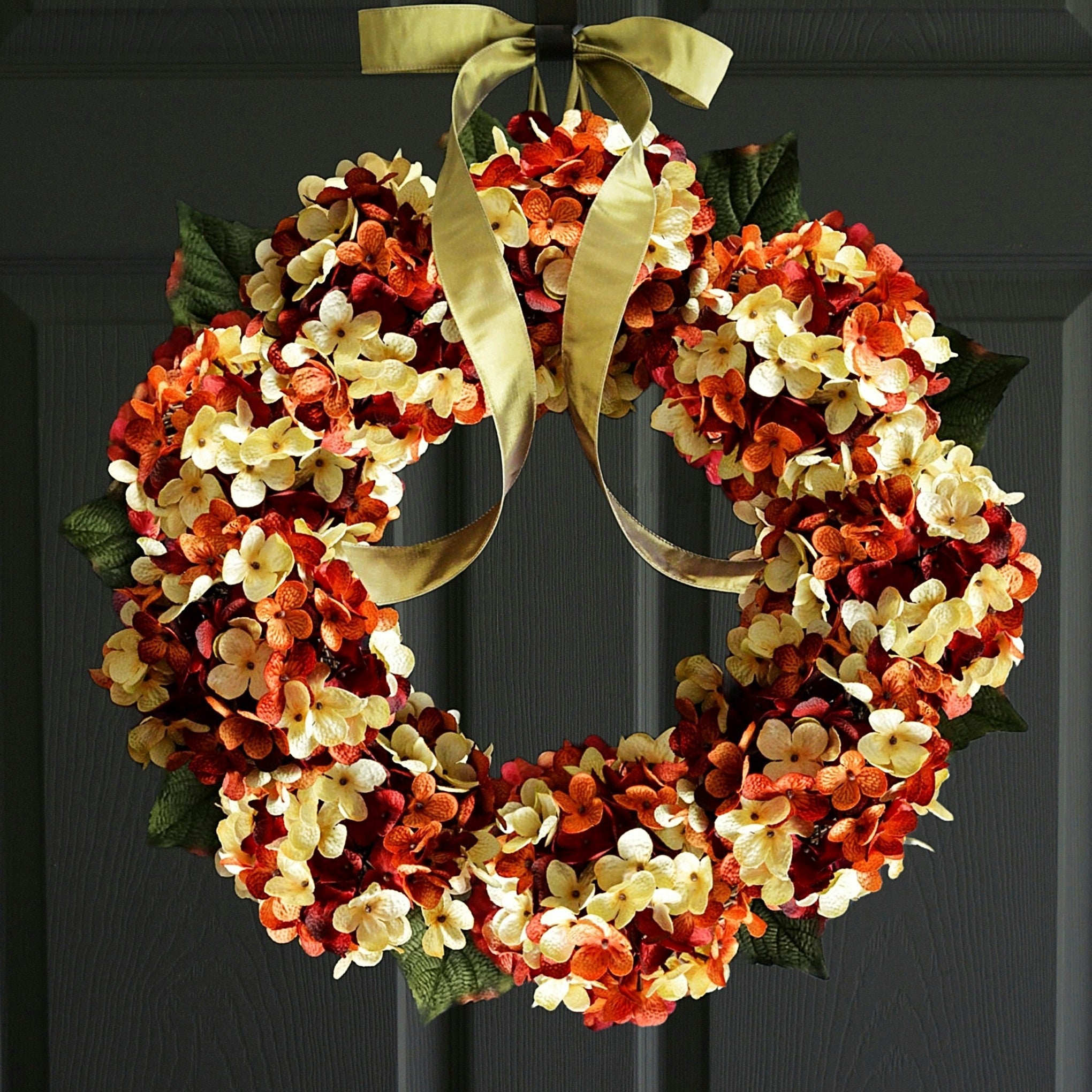 Red Hydrangea Year Round Front Door Wreath – HHGDECOR