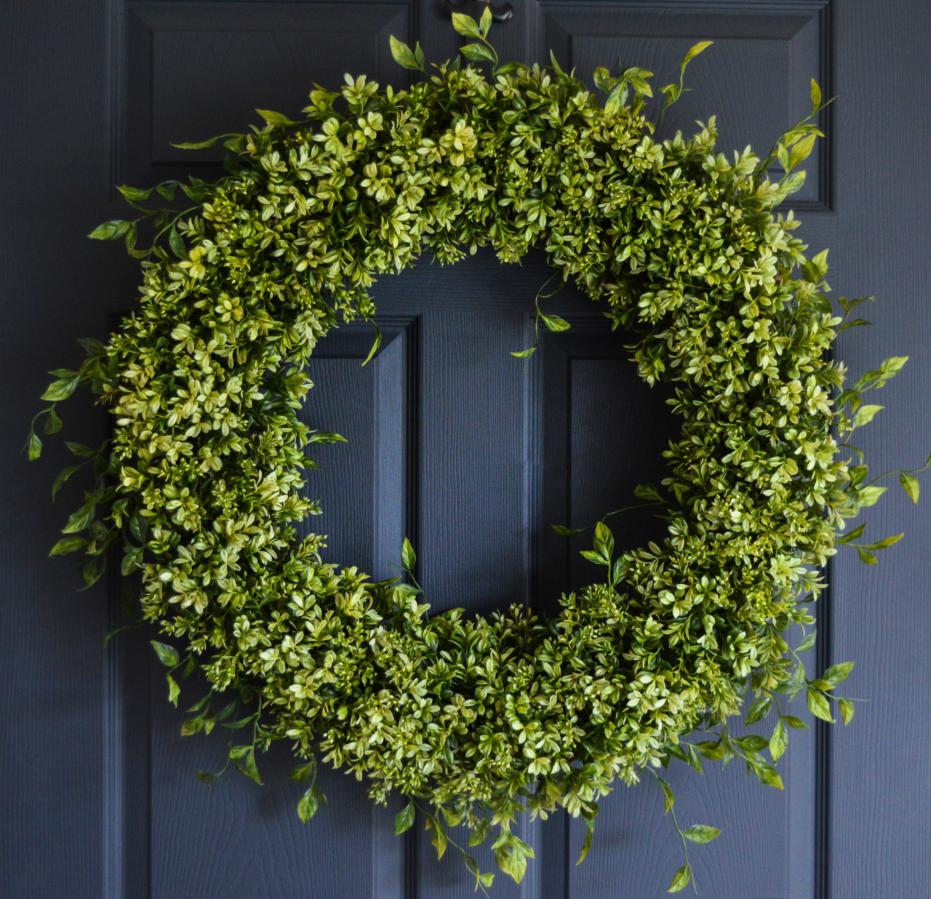boxwood greenery wreaths for front door