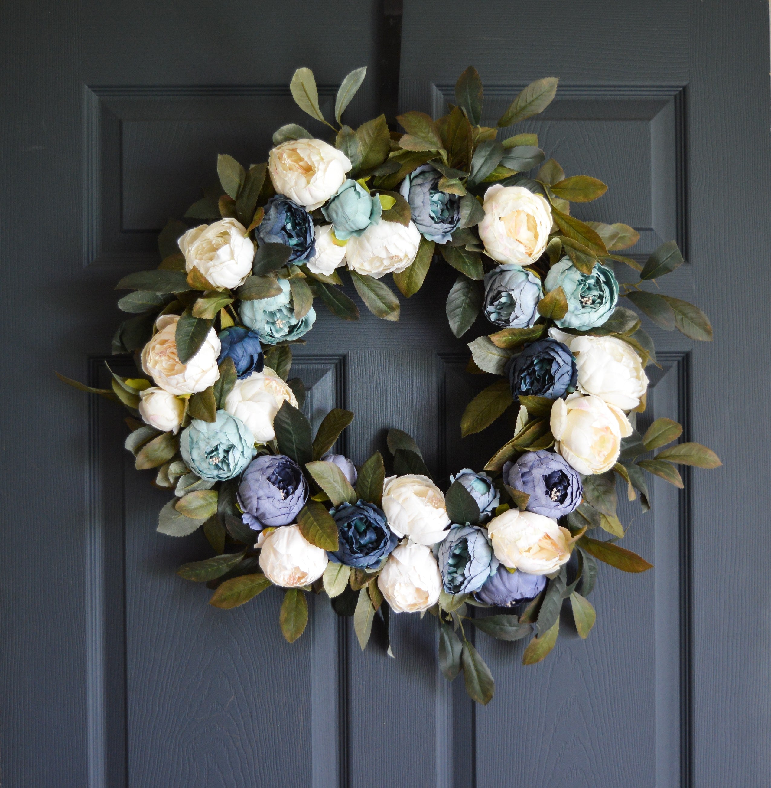 peony wreath for front door