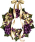purple hydrangea door wreath on white background
