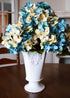 artificial hydrangea flowers blue cream