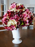 artificial hydrangea flowers red pink cream