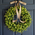 Eucalyptus and boxwood wreath for front door, year round farmhouse greenery door decor, handmade in Michigan