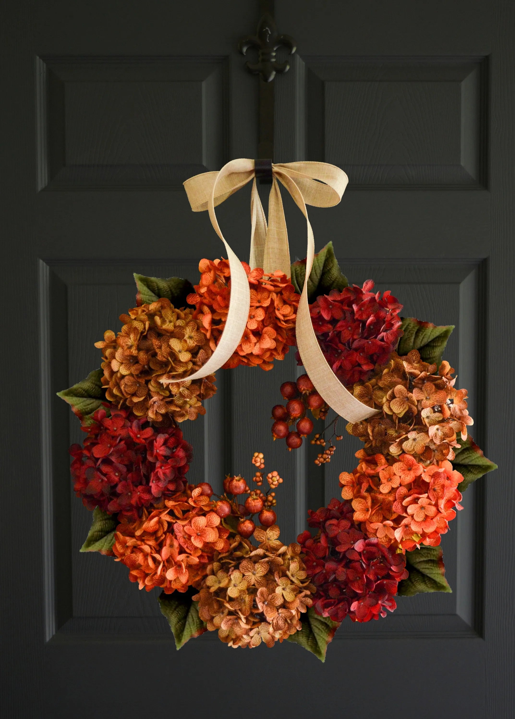 Fall Door Wreath with Berries