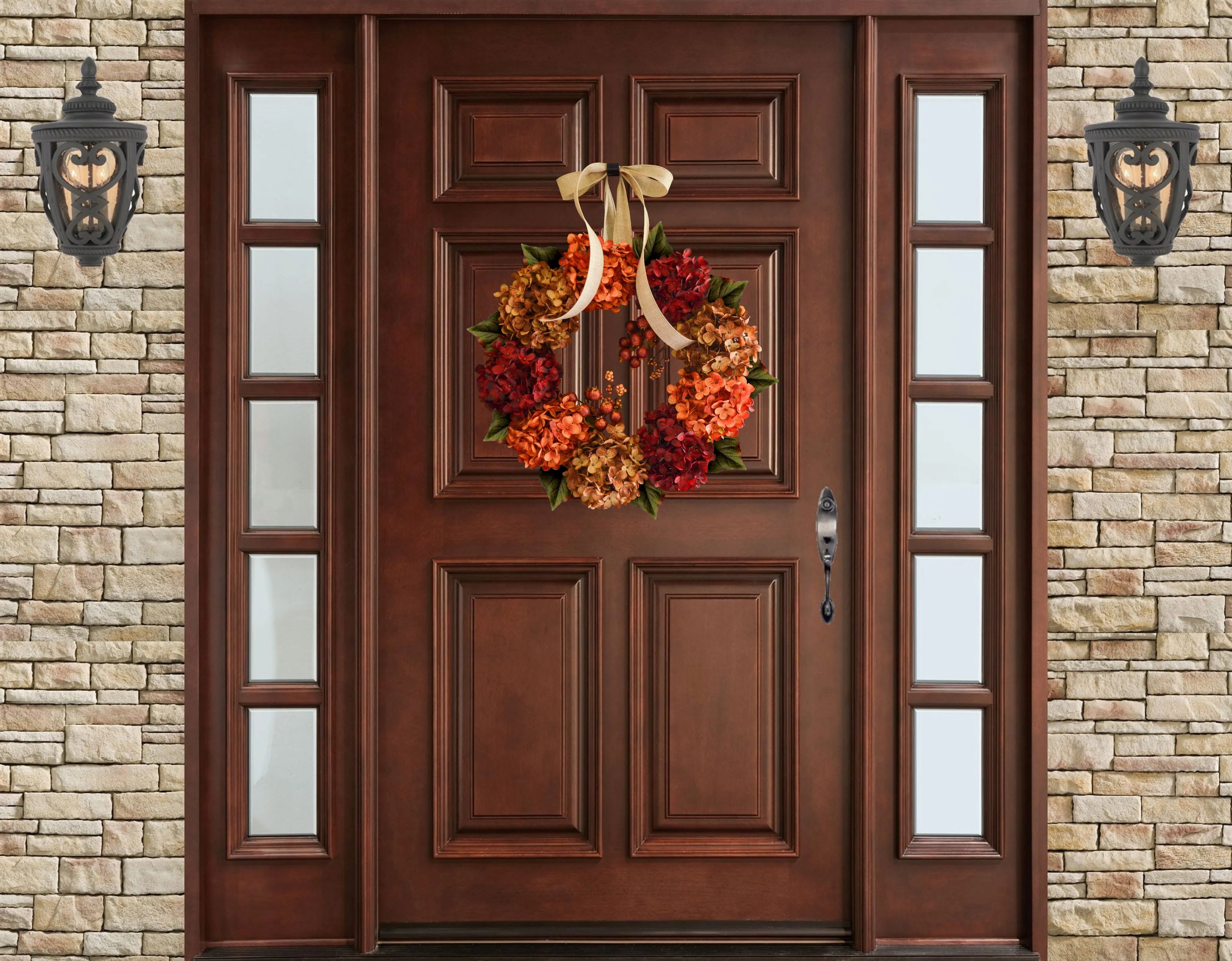 Fall Door Wreath with Berries