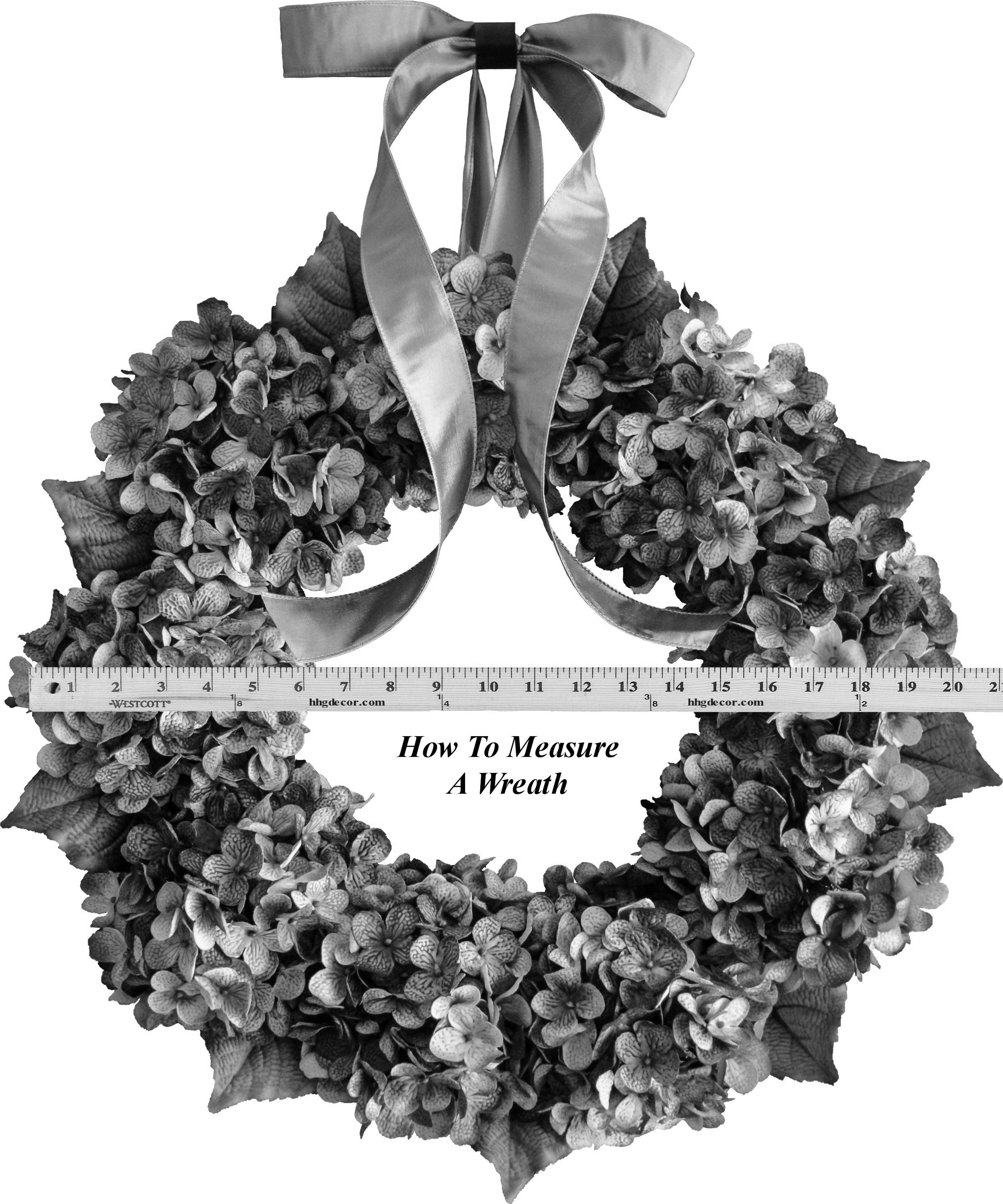 how to measure a wreath