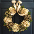 green hydrangea door wreath