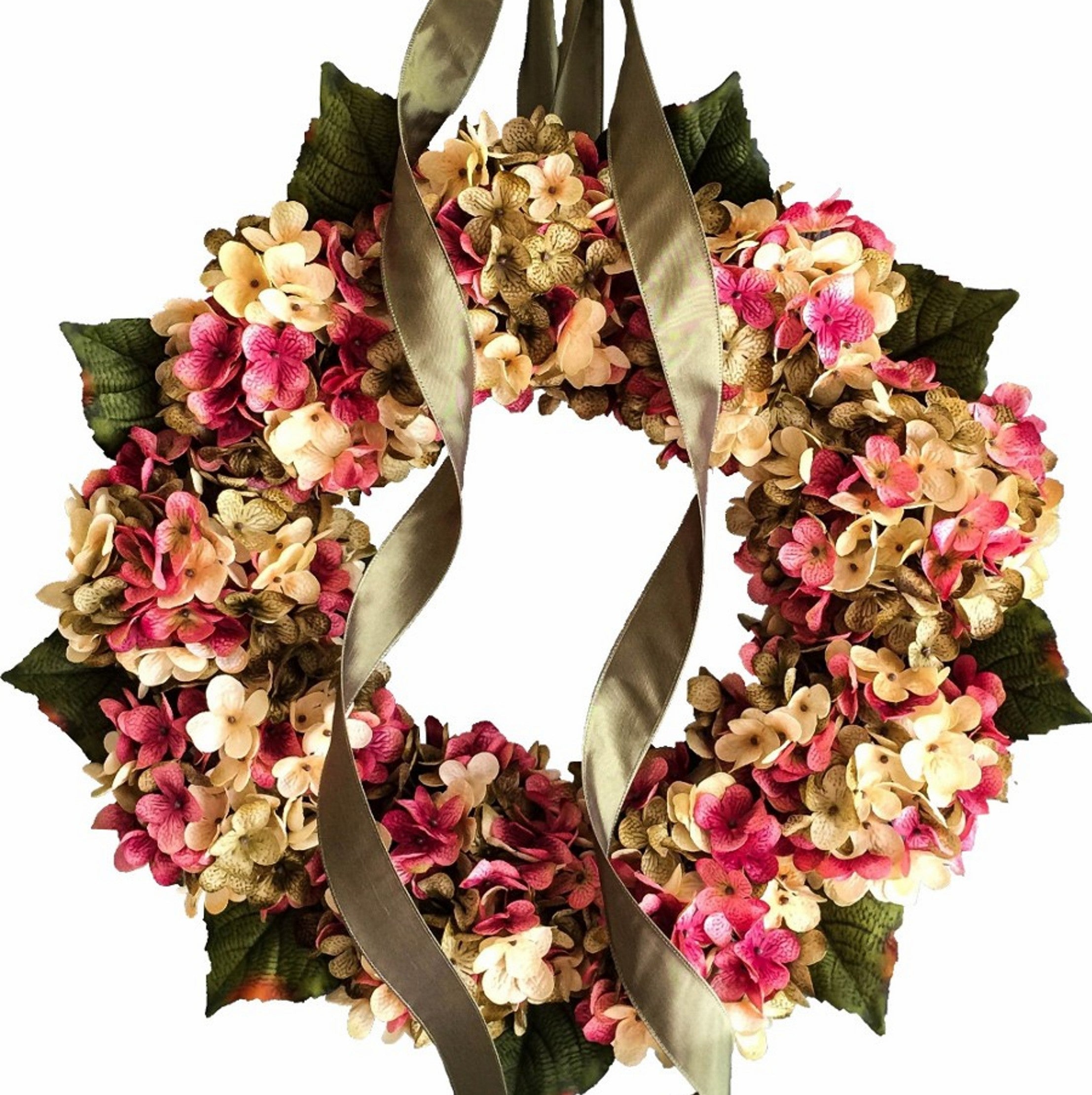 Pink Hydrangea Door Wreath – HHGDECOR