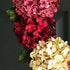 Valentines day hydrangea door wreath closeup photo