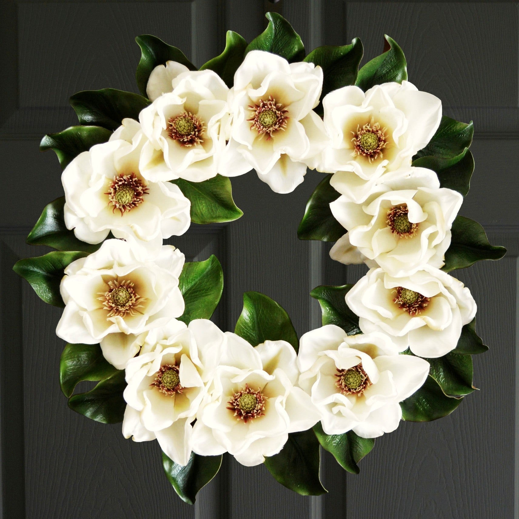magnolia flower door wreath