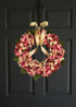 Valentines Day wreath on front door